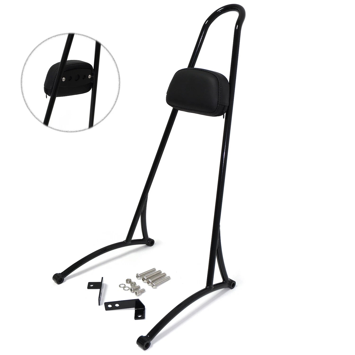 20" Black Passenger Backrest Sissy Bar for Harley Dyna FXD (2006–2017)