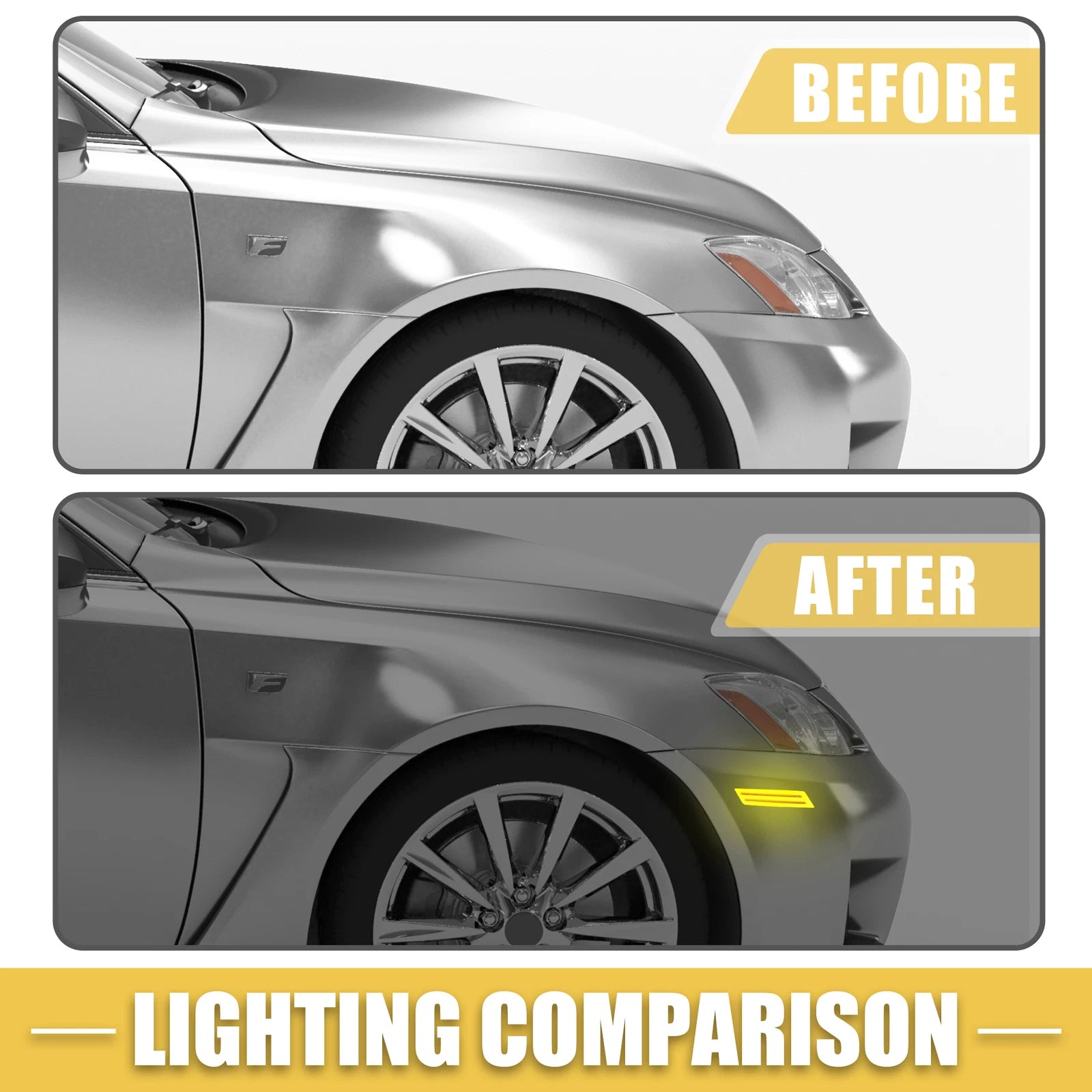 Front LED Side Marker Light 1K5 945 071A for Volkswagen (1 Pair)