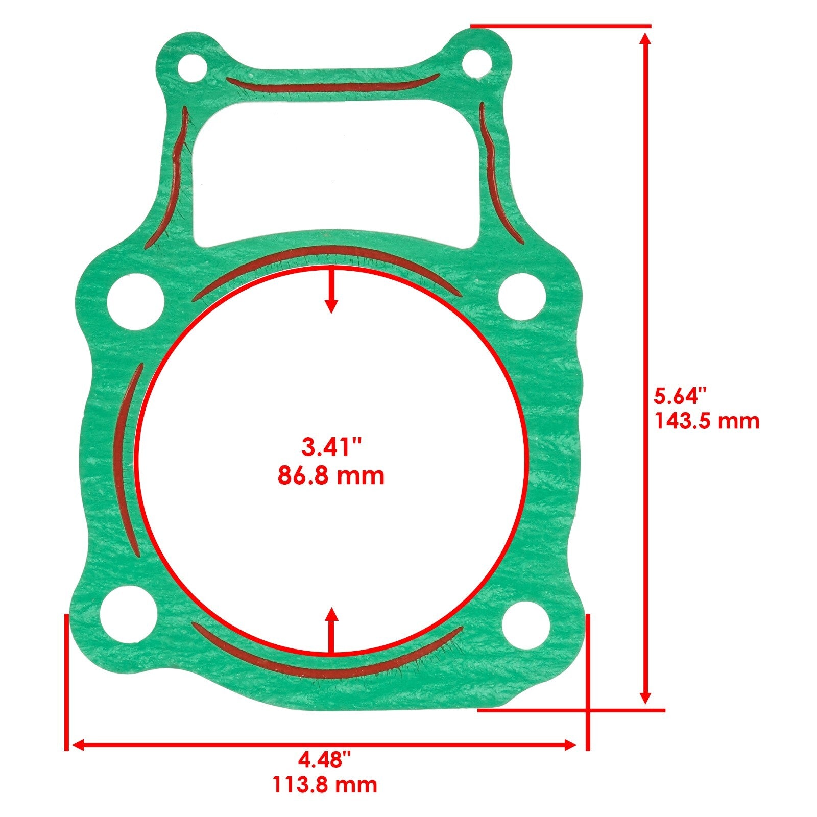 Cylinder Base Gasket Replacement for Honda TRX350FM Rancher 4X4 (2000–2006)