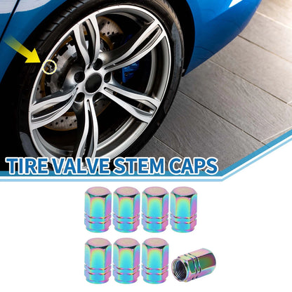 Tire Valve Stem Caps 9x16mm Replacement Set for Car Truck SUV Bike (8 Pack)