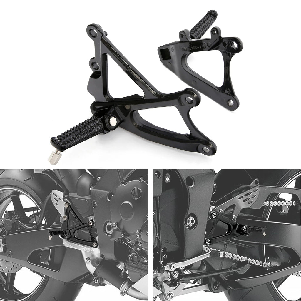 Front Footrest Footpeg Bracket for Yamaha YZF R1 (2009–2014) Black