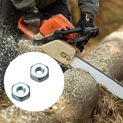 5X Guide Bar Assembly Nuts for M8 Chainsaw - Steel, 19mm Hex