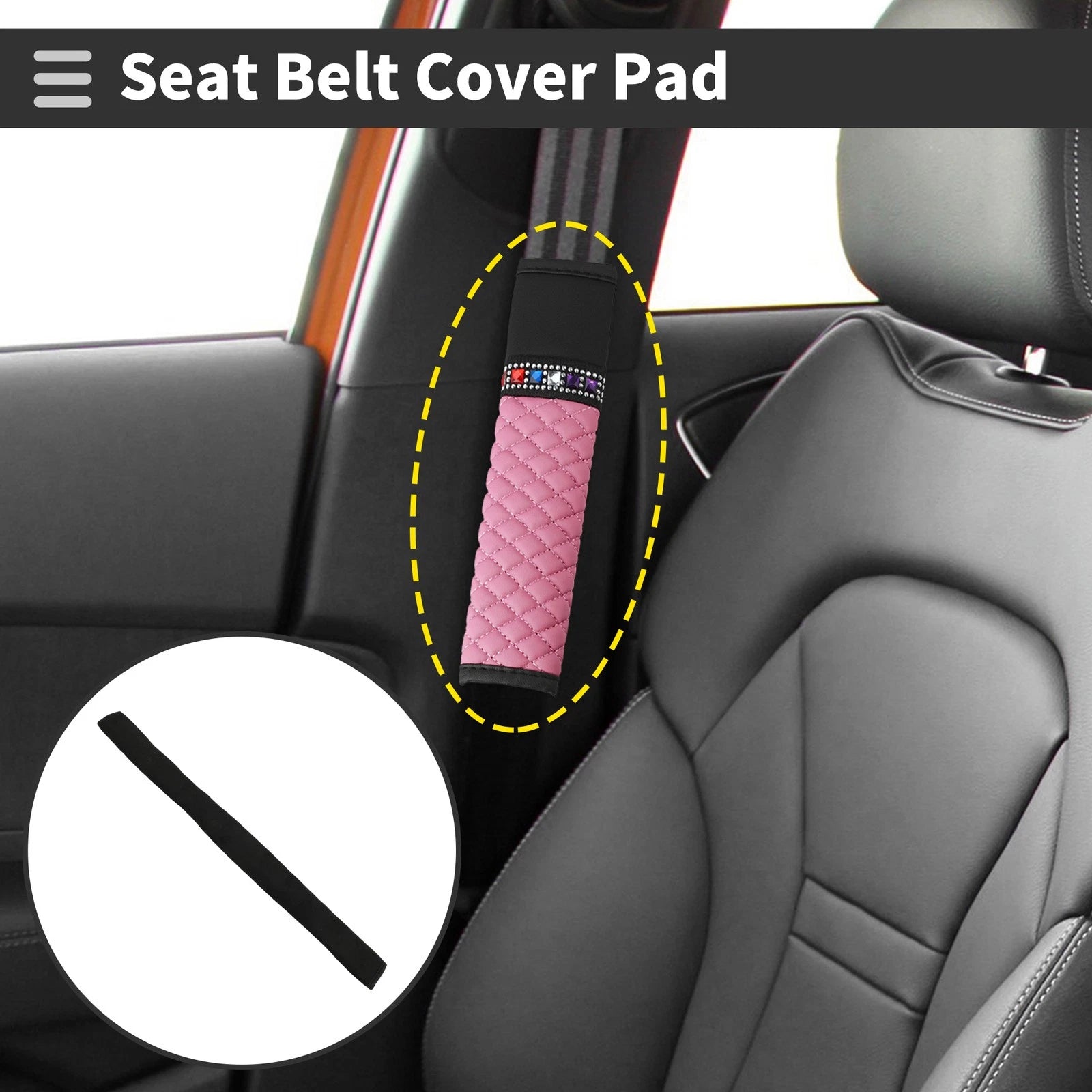 Seat Belt Cover Pad for Universal Fit (75cm)