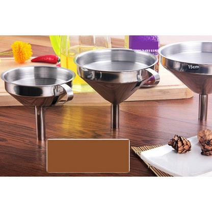 Stainless Steel Funnel with Detachable Filter for Kitchen Use