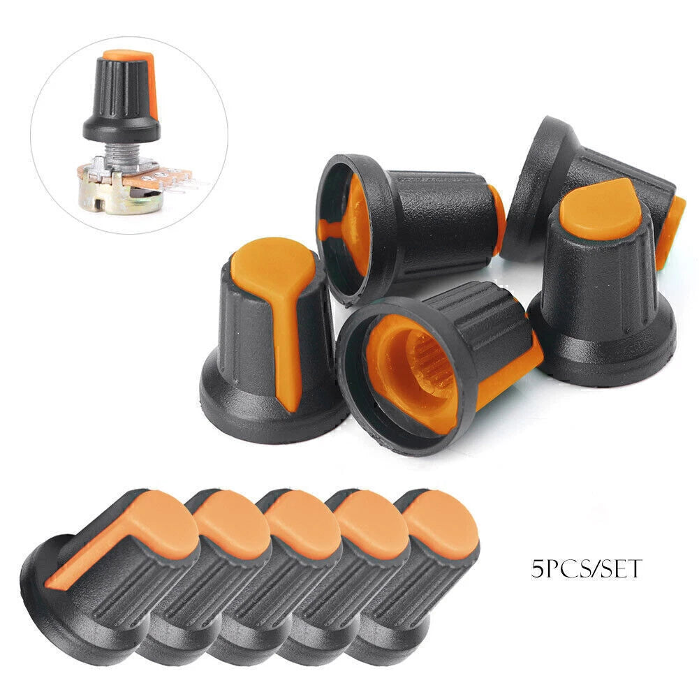 5PCS Potentiometer Switch Knob Caps for Volume Control (Universal)