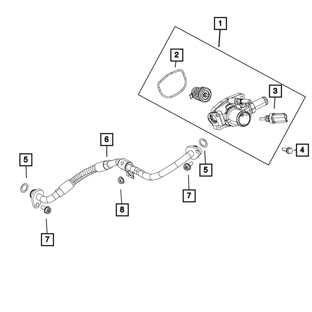 New Thermostat Gasket 68095375AA