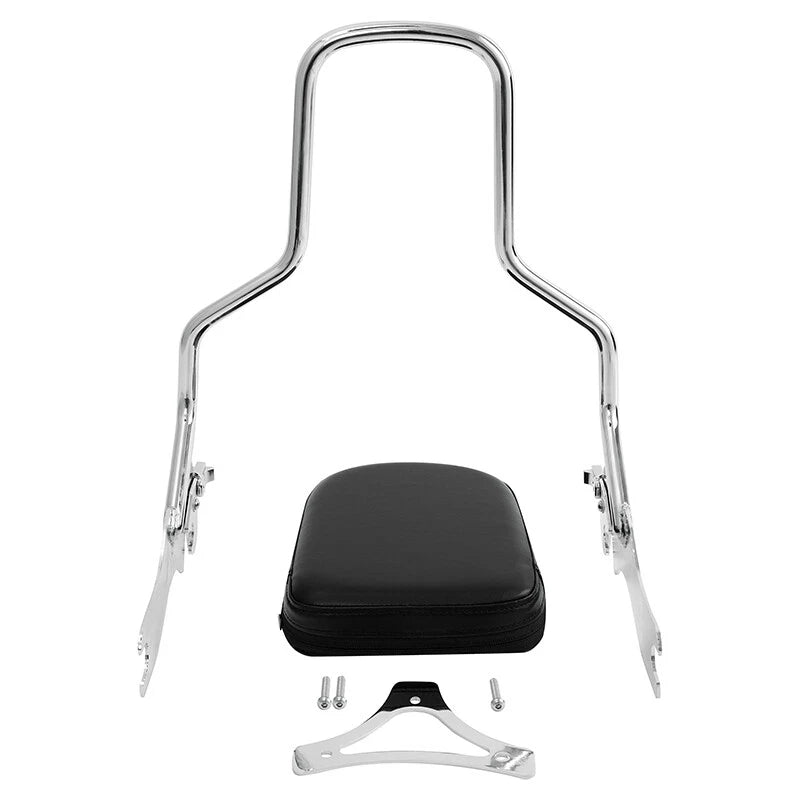 Chrome Sissy Bar Backrest & Docking Hardware Kit for Harley Softail Fat Bob (2018–2023)