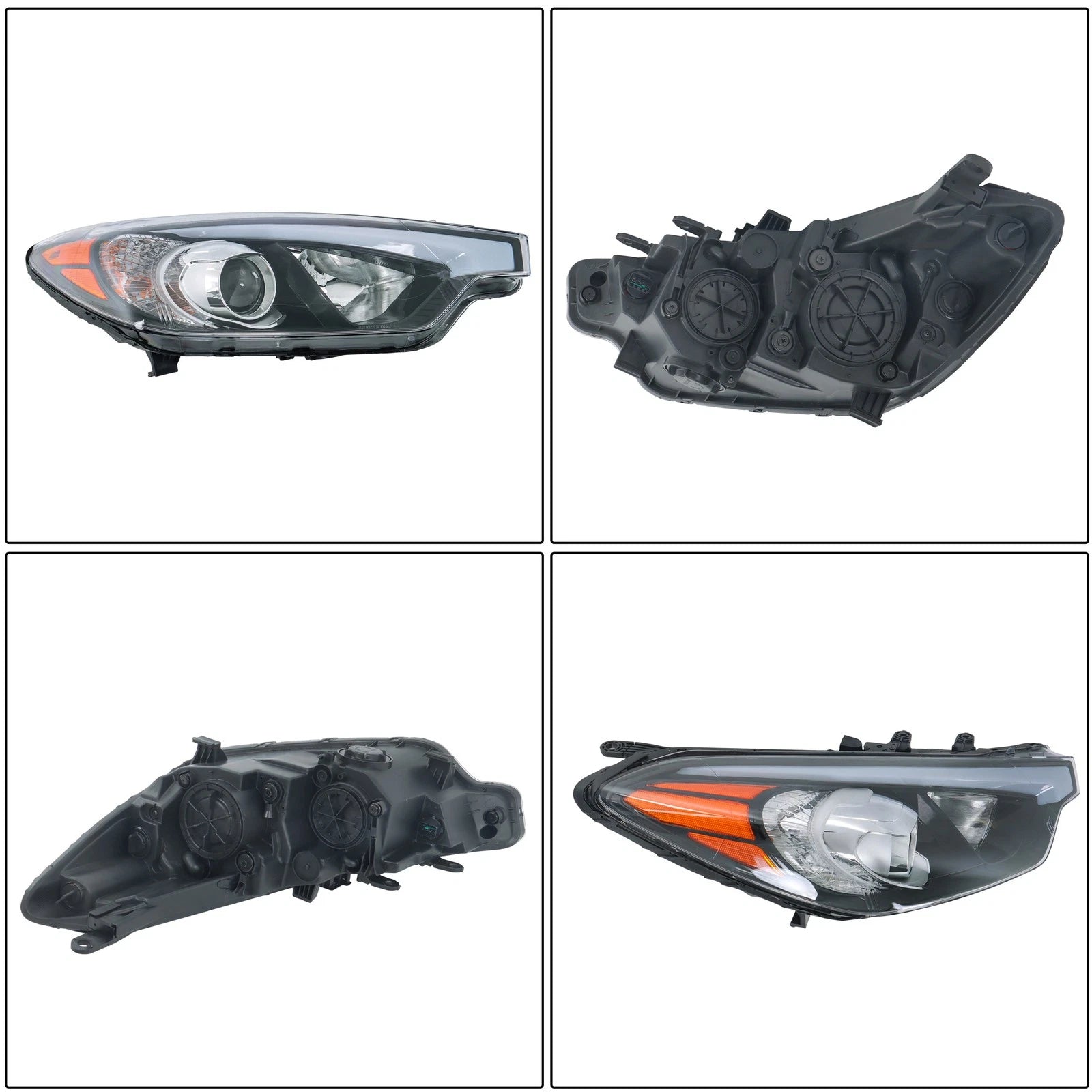 Headlight Assembly for Kia Forte (2014–2016) Passenger Side Halogen