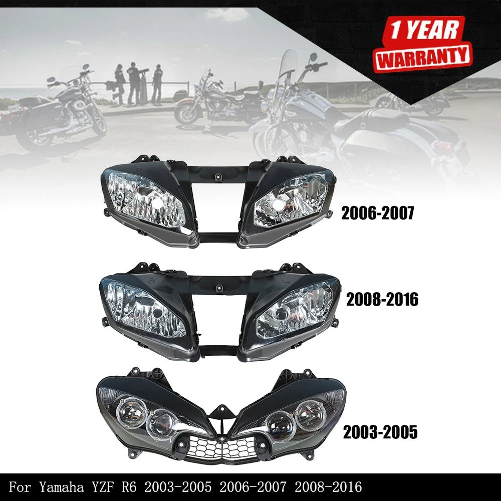Front Headlight Assembly for Yamaha YZF R6 (2003–2016) R6S