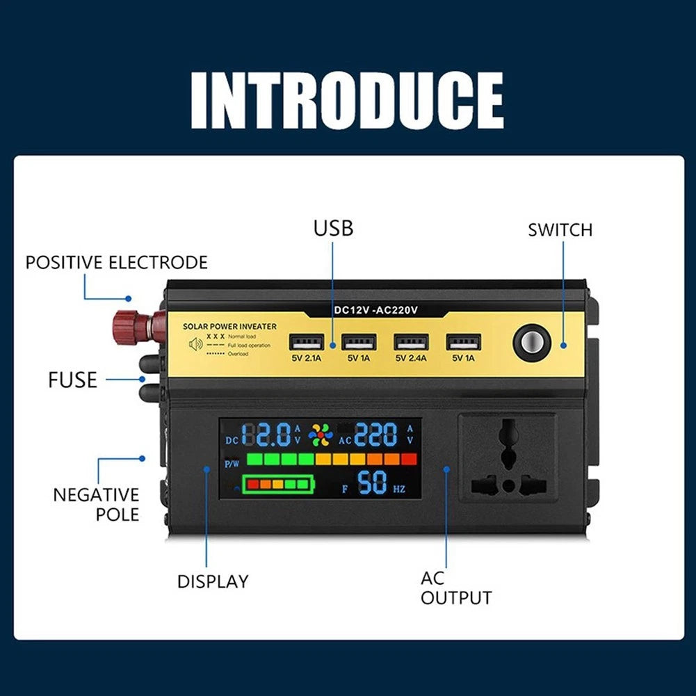 12000W Solar Inverter for Car (12V/24V-220V)