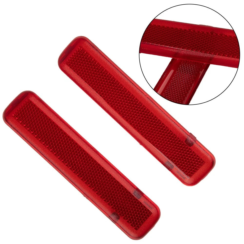 Rear Door Reflector Set for Chevy Avalanche (2002–2013) L&R Red Trim