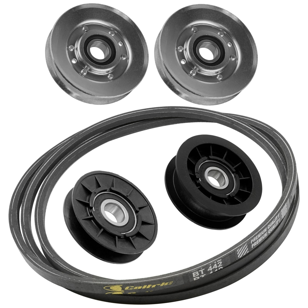 Snow Blower Belt with Pulleys for John Deere D105 D110 D125 D130 D140 (2010–2019)