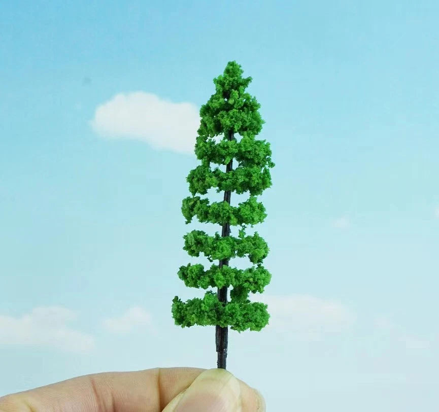 10Pcs Miniature Trees for HO N Scale Railway Layout
