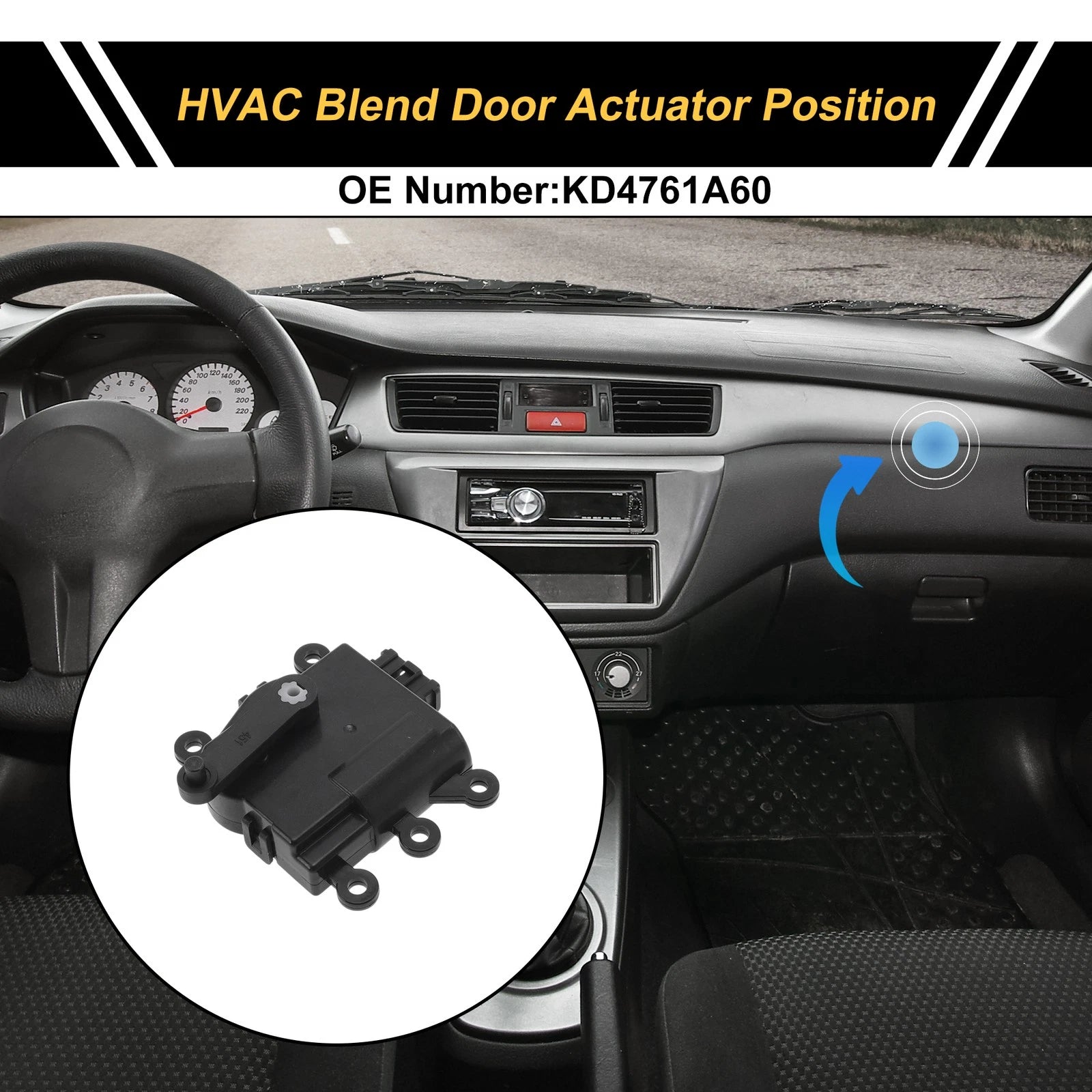 HVAC Heater Blend Door Actuator for Mazda 3 (2013–2019) Replacement