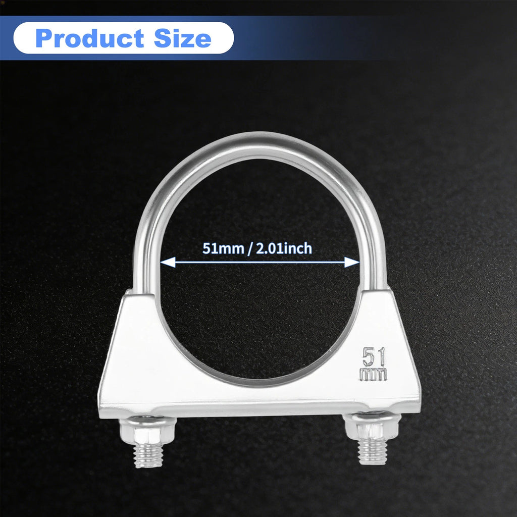 2.01" U Bolt Muffler Exhaust Clamp for Universal Applications (1 pcs)