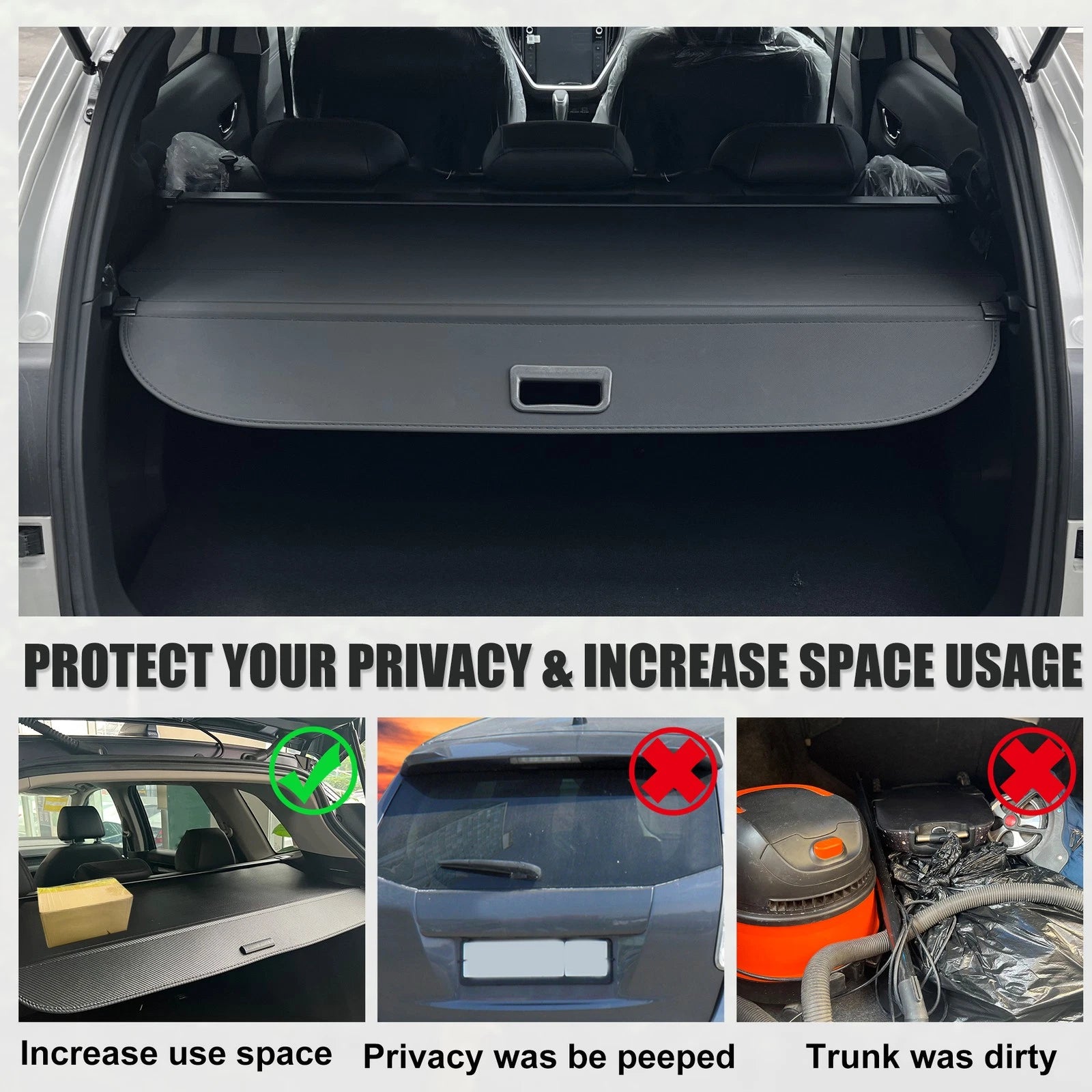 Retractable Cargo Cover Waterproof for Mazda CX-30 (2020–2023)