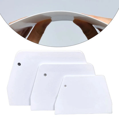 3 Pieces Plastic Scraper for Multi Purpose Craft Use