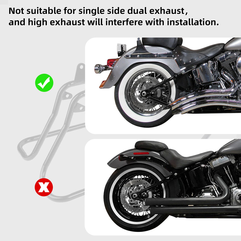 Saddlebag Conversion Brackets for Harley Softail (w/ Hardware)