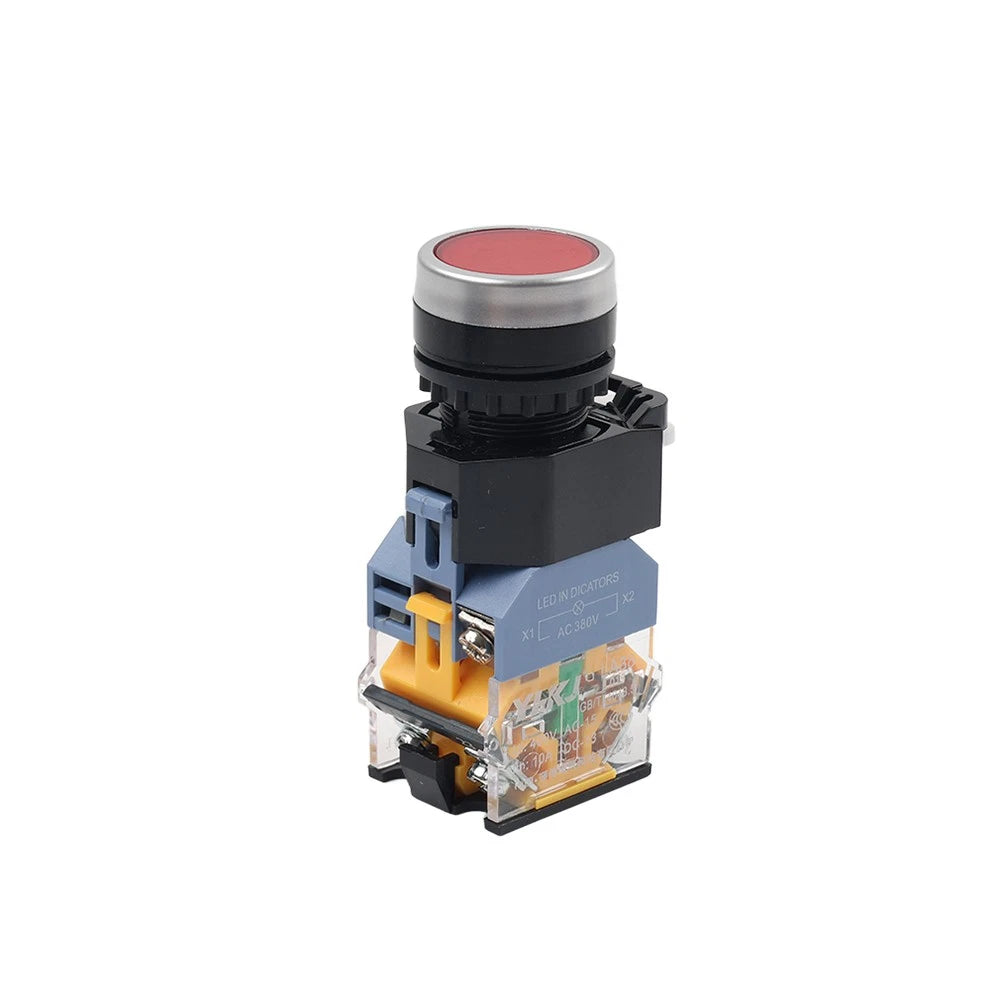 1pc LED Push Button Switch for AC 380V (10A, 22mm)