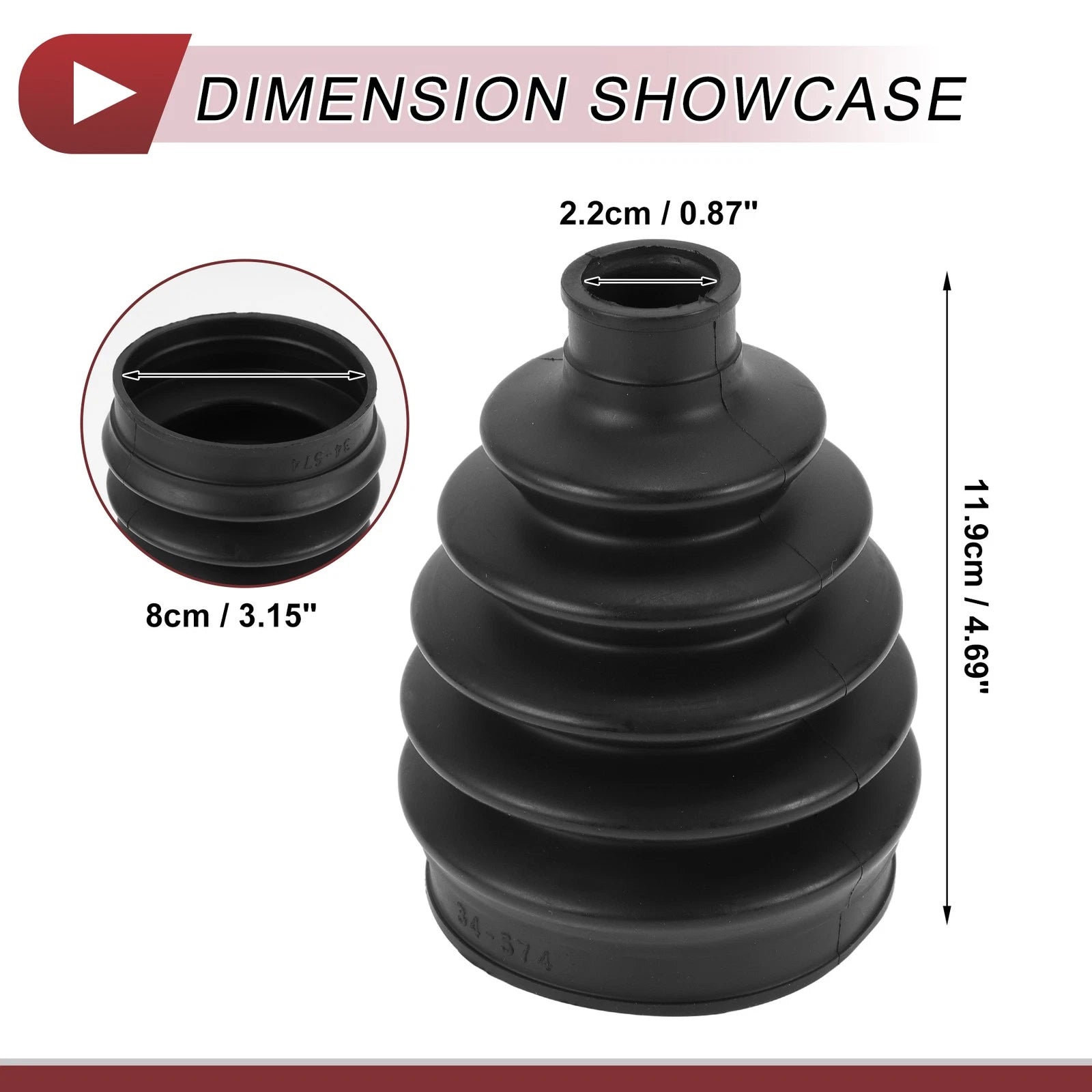 Outer CV Joint Boot Kit with Clamps for Honda Civic (2017–2021)
