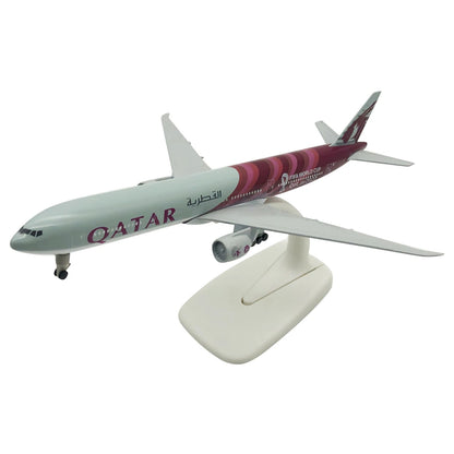 Alloy Model Airplane Display for B777 Qatar World Cup (1:400 Scale)