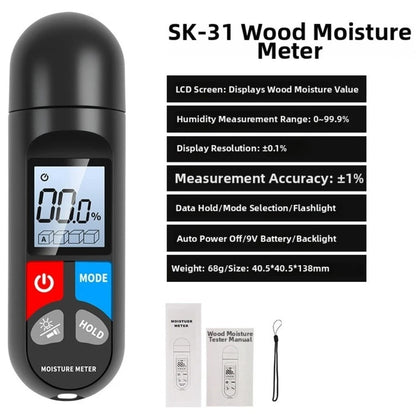 SK31 Wood Moisture Tester for Accurate Readings (Portable Design)