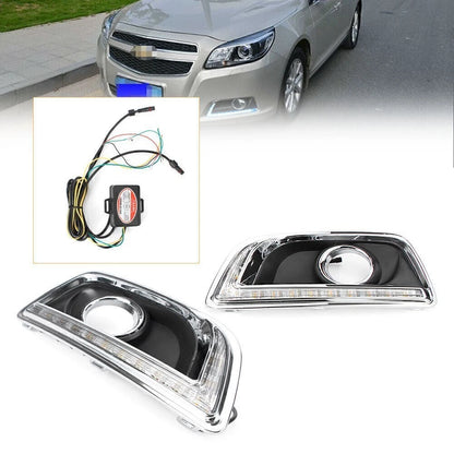 2X DRL LED Daytime Running Lights Fog Lamp for Chevy Malibu (2013–2014)