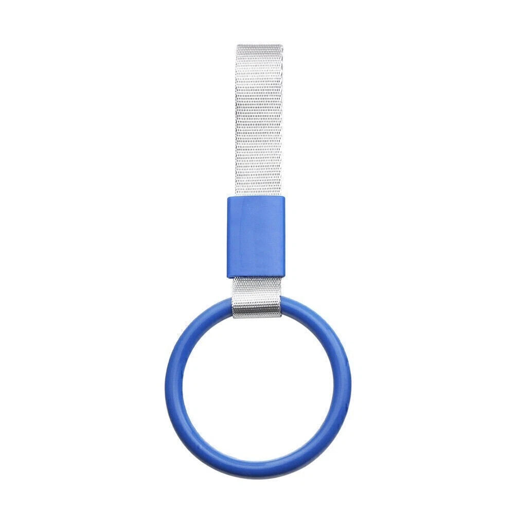 Round Blue JDM Tsurikawa Ring for Universal Fit (No Specific Year)