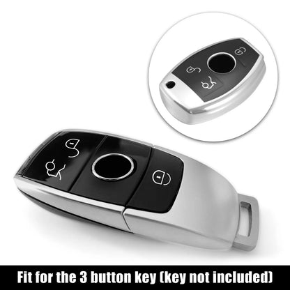 Car Key Fob Cover Remote Key Case Replacement for Mercedes Benz C E S (2008–2016)
