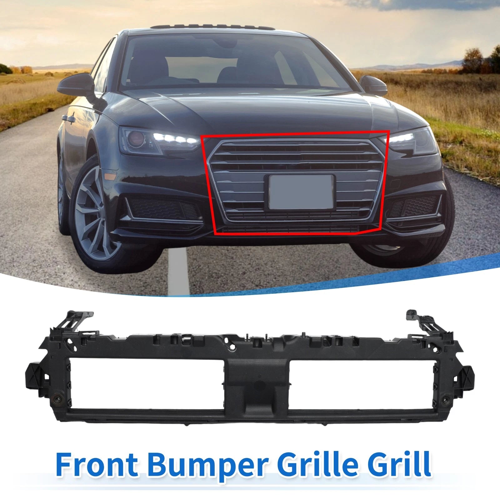 Front Inner Bracket Bumper Grille for Audi A4 B9 (2016–2018)