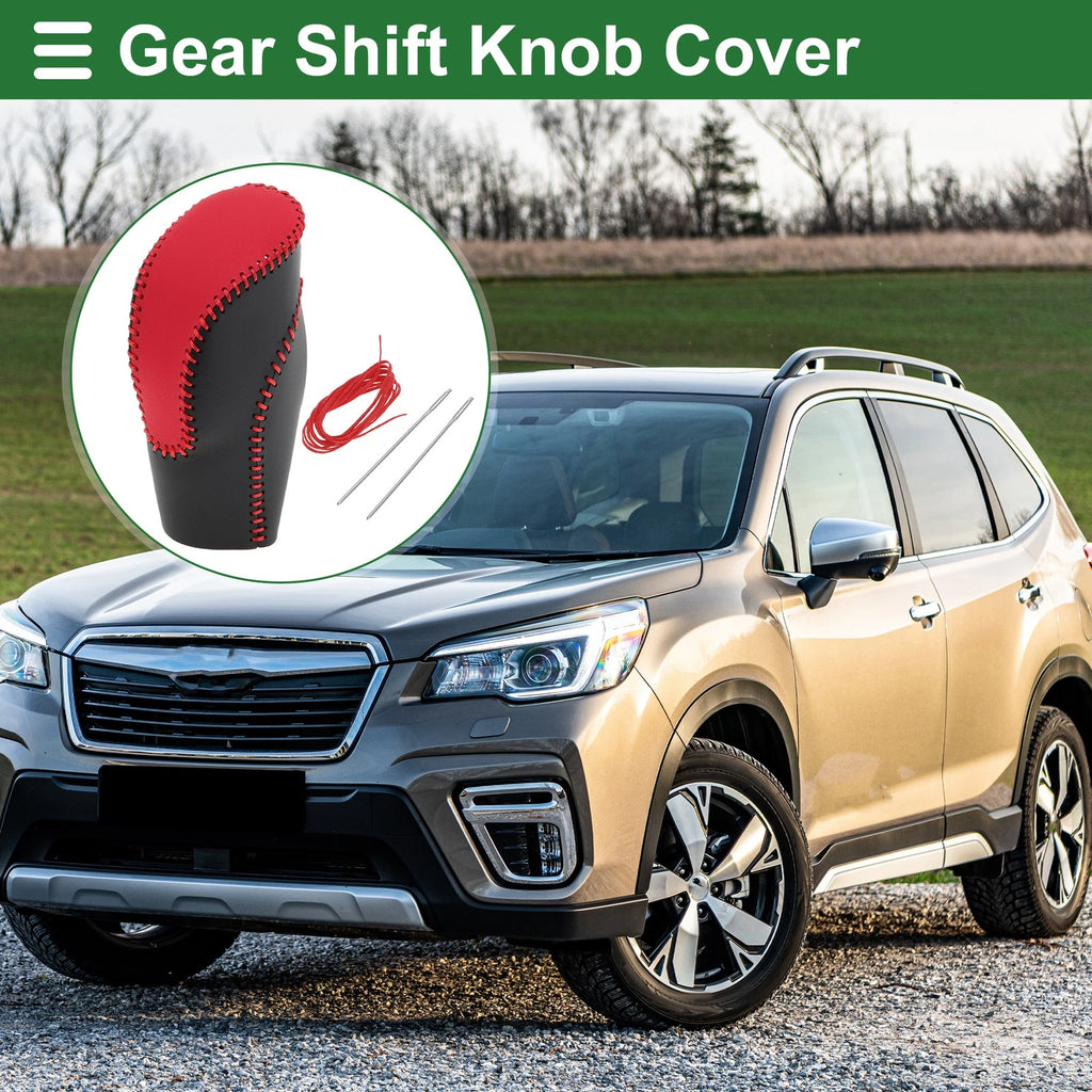 Gear Shift Knob Cover Replacement for Subaru Forester (2018–2023) Black Red