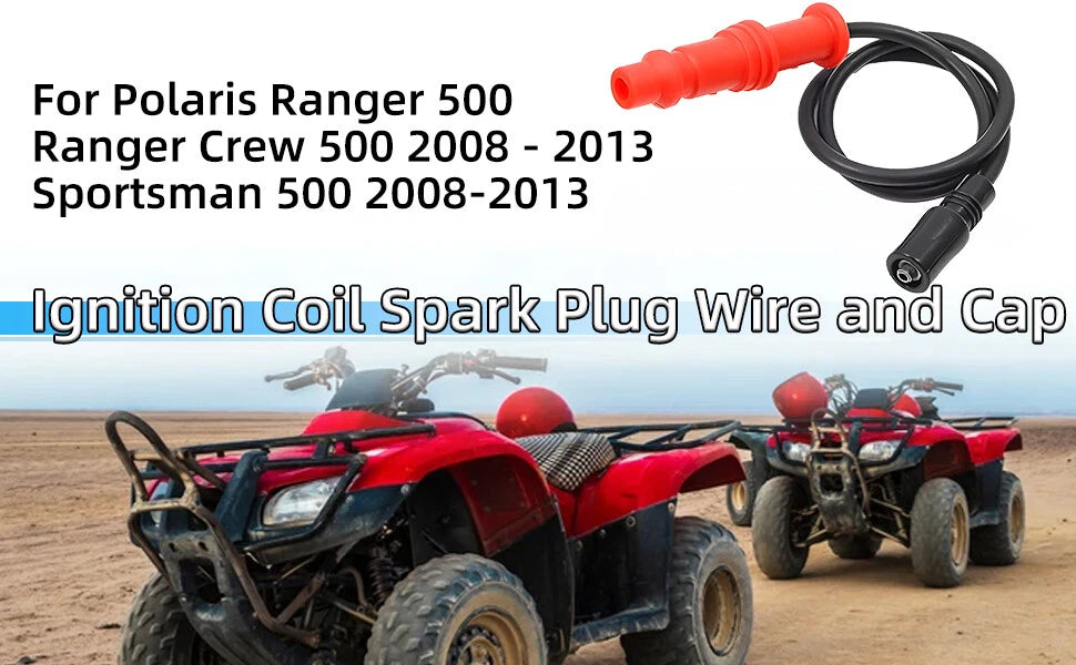 Ignition Spark Plug Wire & Cap for Polaris Sportsman 500 550 (1996–2014)