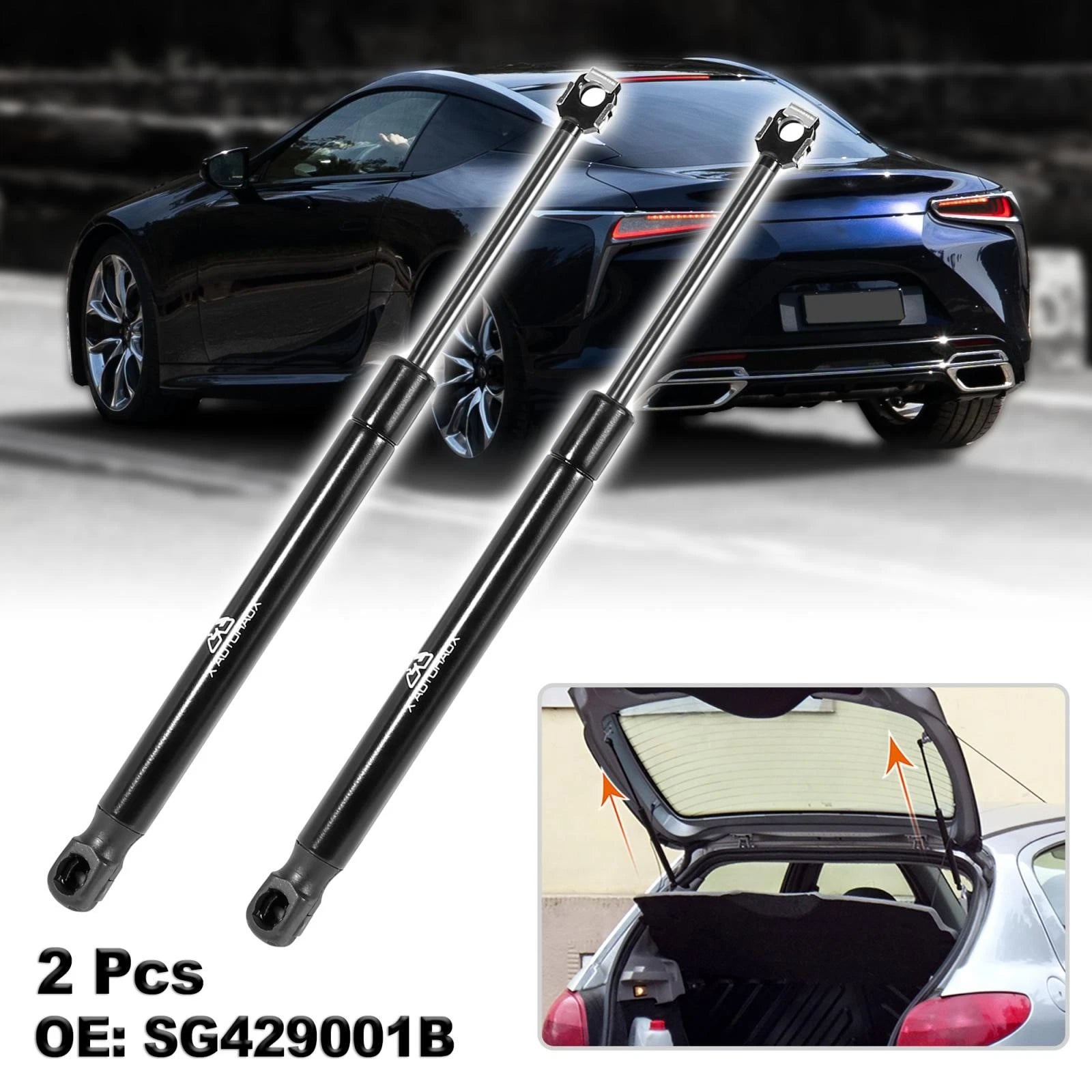 2pcs Rear Trunk Lift Supports Gas Spring Replacement for Lexus SC300 SC400 (1998–2010)