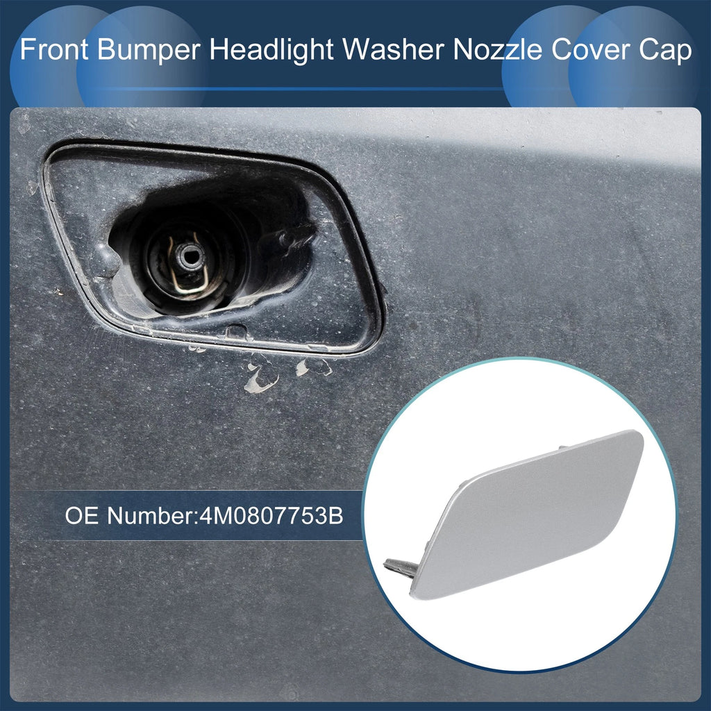 Washer Nozzle Cover Cap Front Left for Audi Q7 (2017–2019) Silver Tone