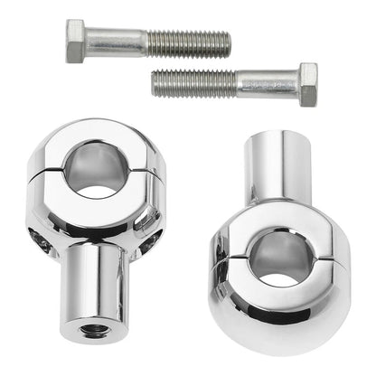 Handlebar Risers for Harley Softail Sportster (1", 1.25", 1.5", 2") Chrome