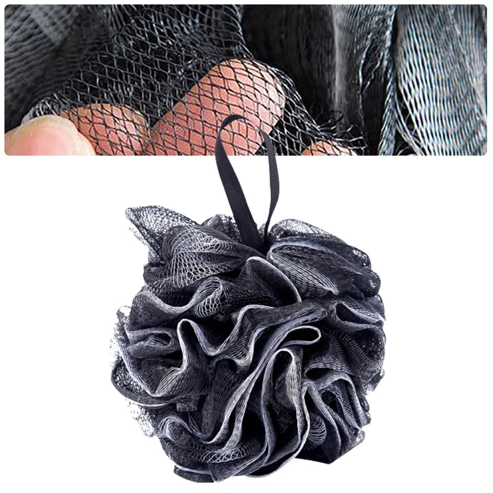 Bath Sponge PE Replacement Shower Washcloths Accessories Black