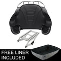 Matte Black Trunk Backrest Speaker Rack for Harley Touring (2014–2026)