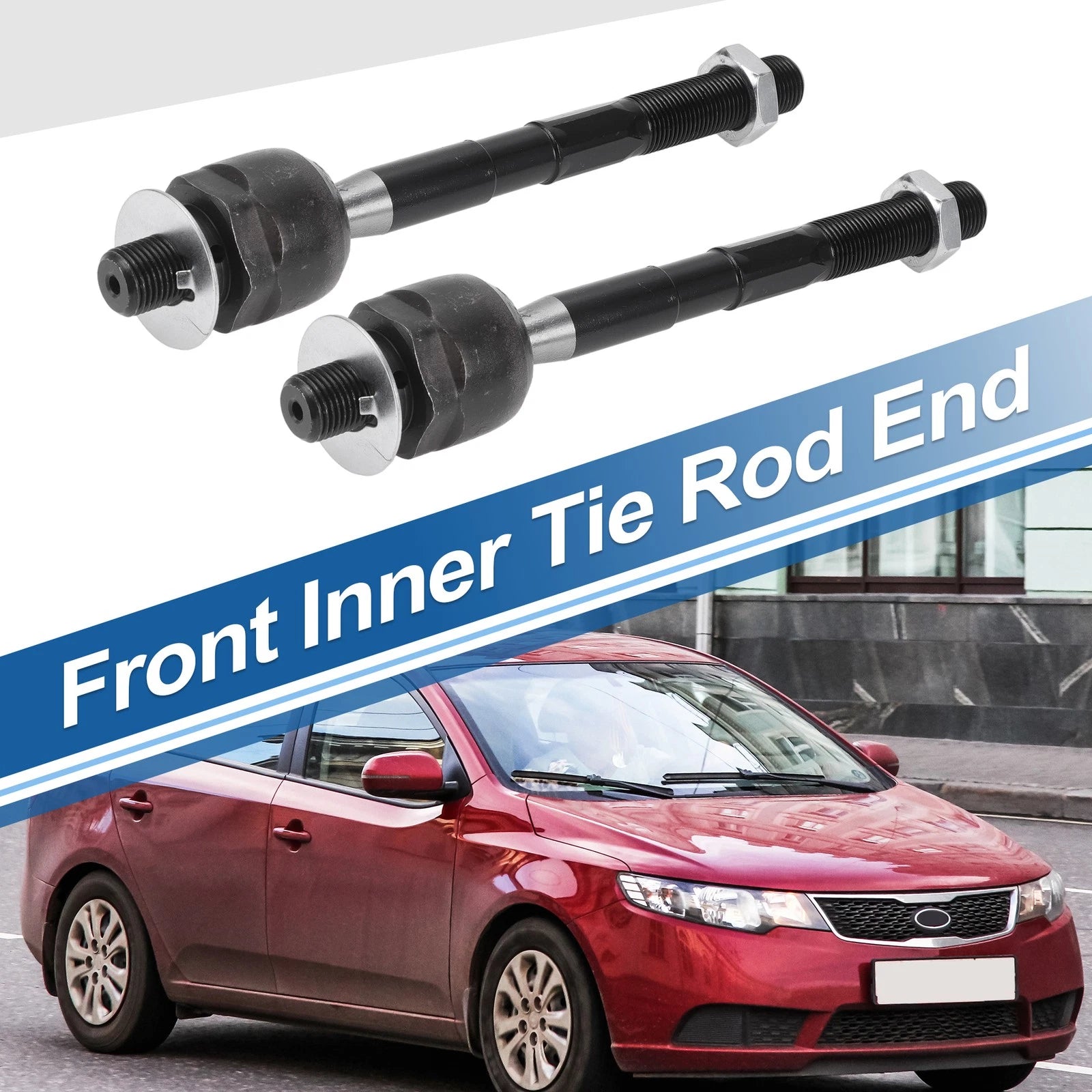 2 Pcs Front Inner Tie Rod End Links for Kia Sorento for Hyundai Santa (2007–2019)