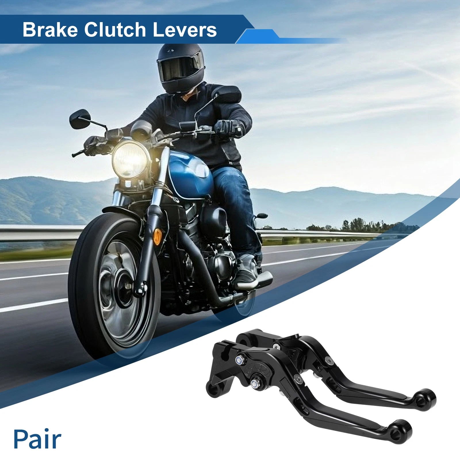 Adjustable Brake Clutch Levers for Yamaha YZF R1 (2015–2022) Solid Black