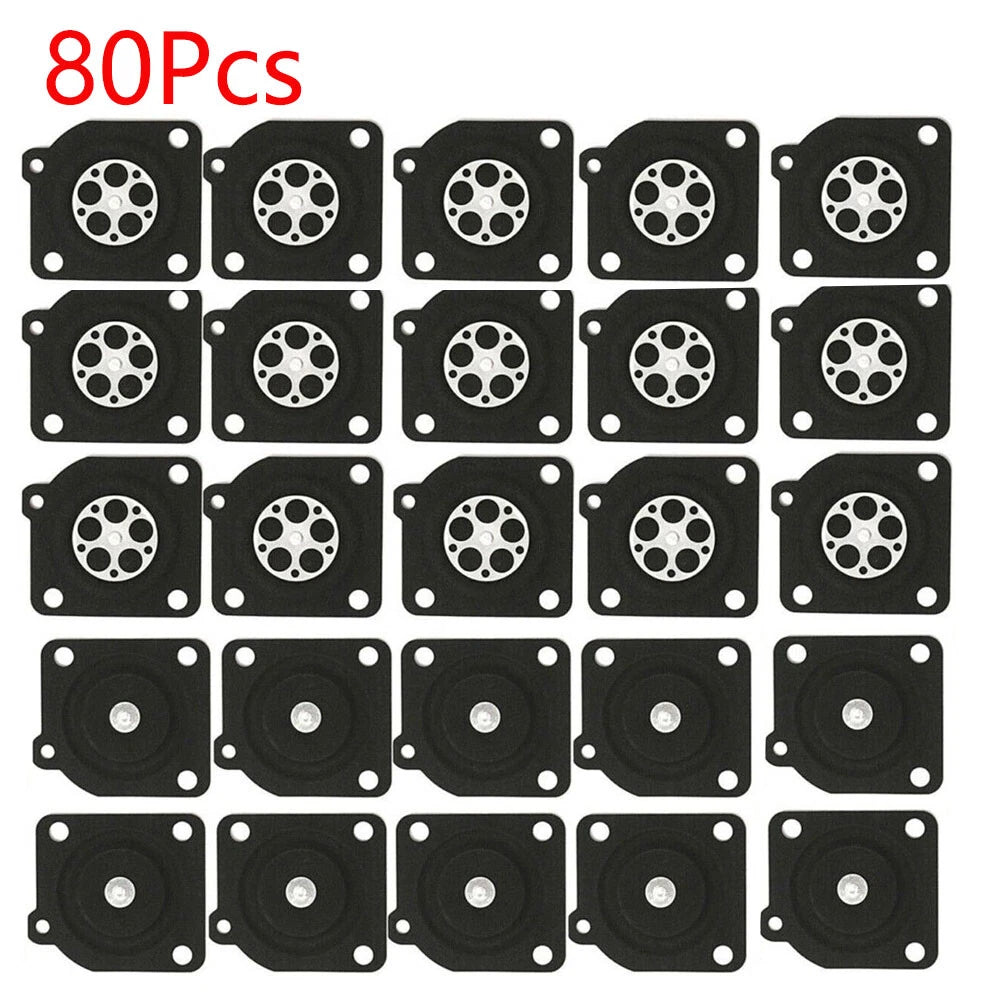 80Pc Carburetor Metering Diaphragm Gasket Set for Zama C1U (A015010)