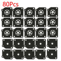80Pc Carburetor Metering Diaphragm Gasket Set for Zama C1U (A015010)