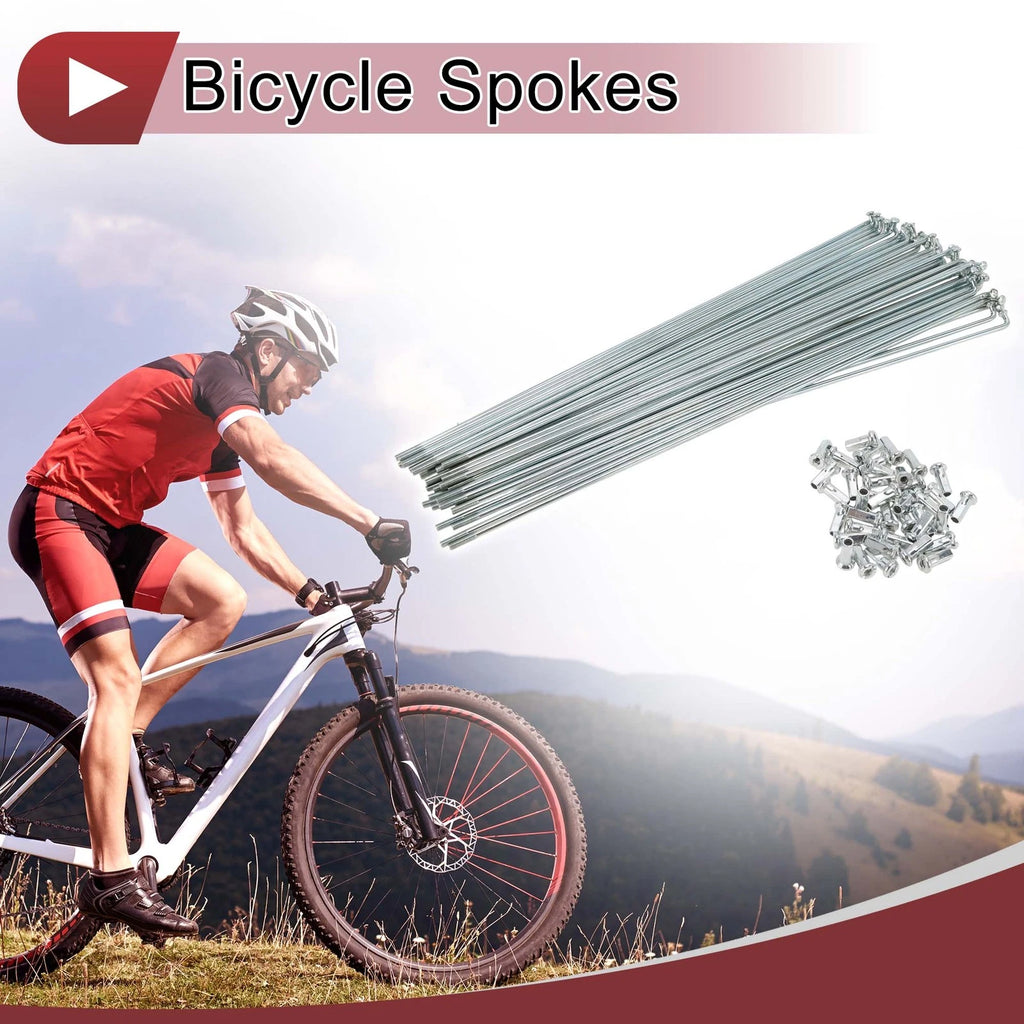 Set Bicycle Wheel Spokes 263mm Galvanized Carbon Steel for 12G (38)