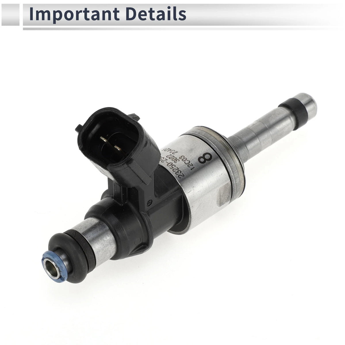 Fuel Injector for Toyota RAV4 2.5 (2019–2023) 1 Pc Black Silver Tone