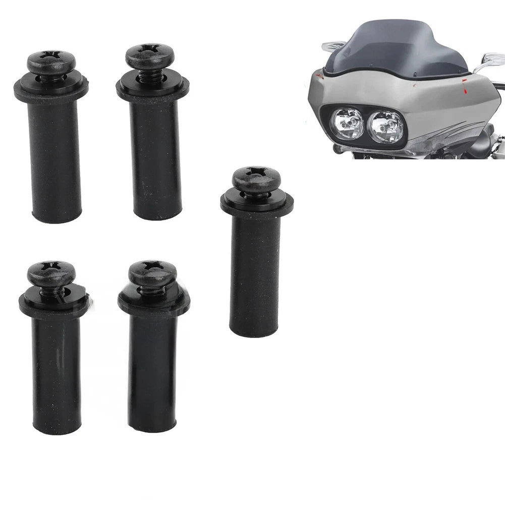 5pcs Windscreen Well Nuts Screws Bolt Cap Kit for Motorcycle