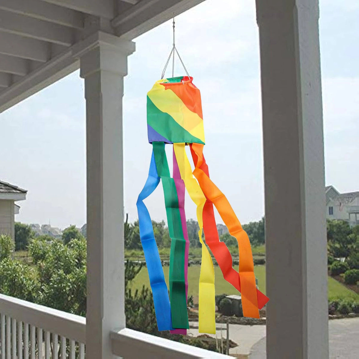 39 Inch Rainbow Windsock Flag for Outdoor Events