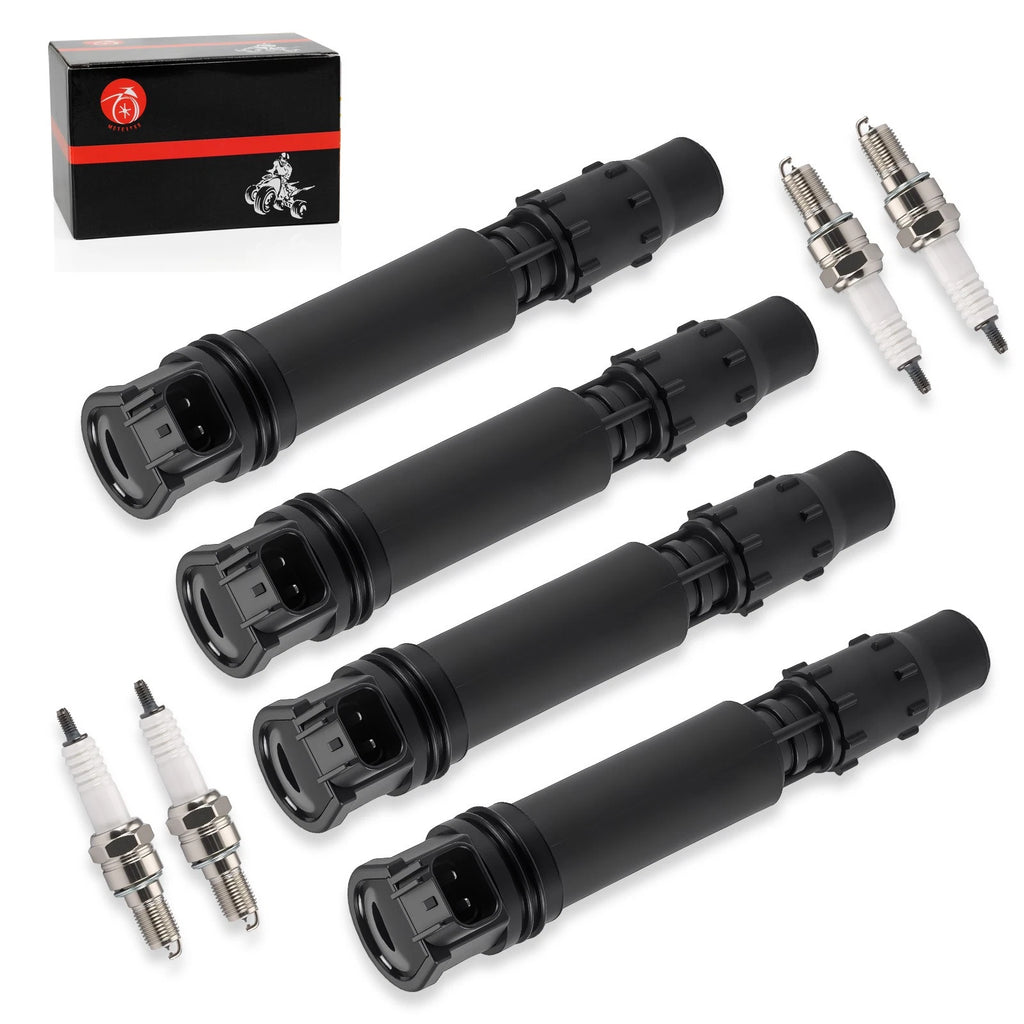 Set of 4 Ignition Coils & Iridium Spark Plugs for Honda CBR1000RR (2004–2007)