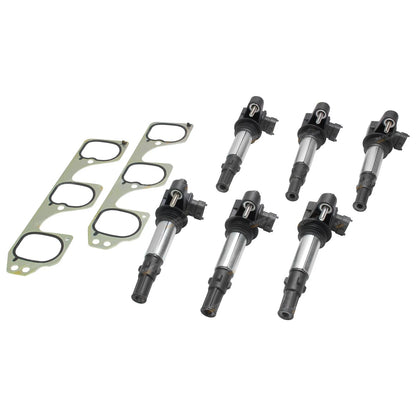 Set of 6 Ignition Coil Pack for Saab 9-3 (2005–2009) B284L V6