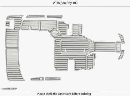 EVA Foam Teak Deck Mat for Sea Ray 190 (2018)