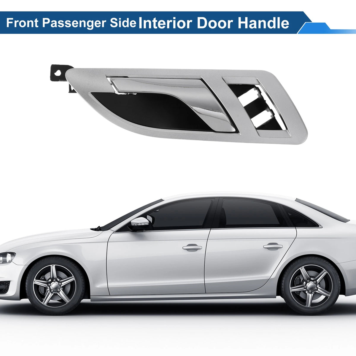 Front Driver Side Interior Door Handle for VW Skoda (2001–2008) Chrome