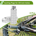 2 Pcs 110mm Bike Pegs Circle Texture Replacement for Silver Cycling (—)